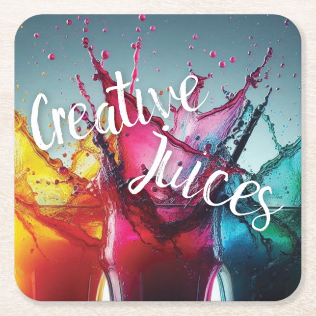 Porta-copo De Papel Quadrado Creative Juices - Designer Coaster (Frente)