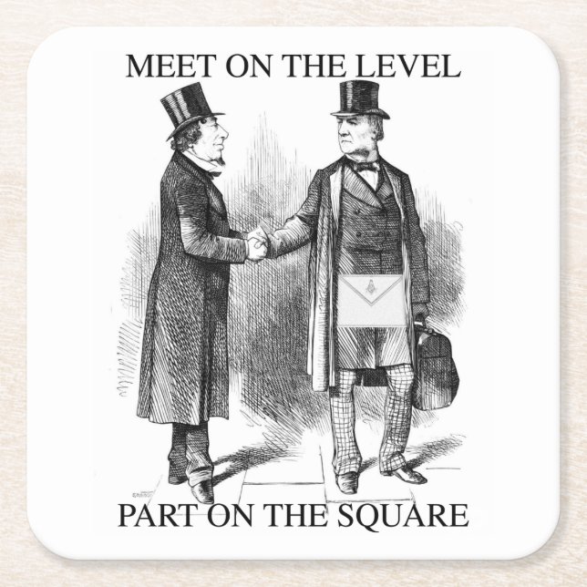 Porta-copo De Papel Quadrado Credo dos pedreiro (Frente)