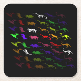 Porta-copo De Papel Quadrado Crianças legal, dinossauro colorido e giro