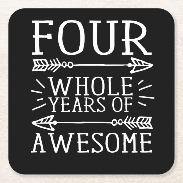 Porta-copo De Papel Quadrado Crianças Quarto Aniversário, Rapaz de Aniversário  (Frente)