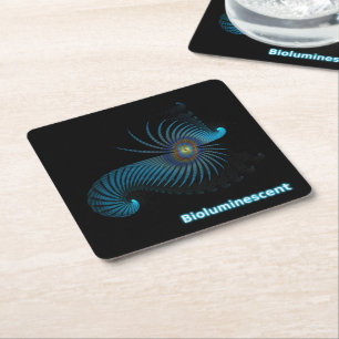 Porta-copo De Papel Quadrado Criatura do Mar de Alienígena Bioluminescente