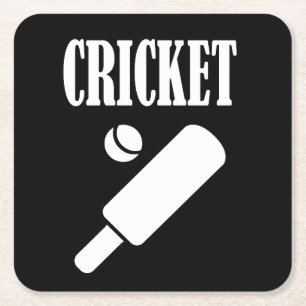 Porta-copo De Papel Quadrado Cricket Personalizar Nome, Número ou Equipe