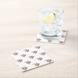 Porta-copo De Papel Quadrado CRIE-O-SEU DIY Personalizado envie seu design