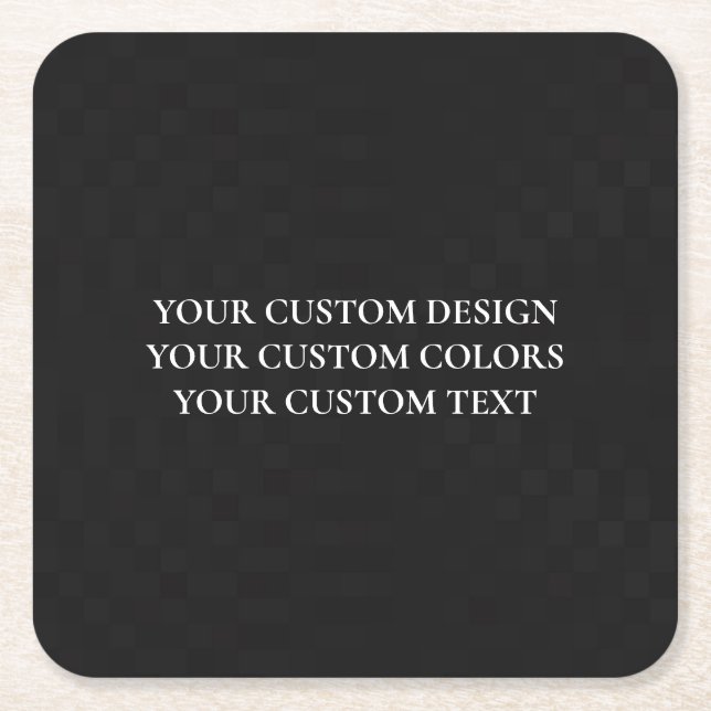 Porta-copo De Papel Quadrado Crie seu próprio personalizado (Frente)