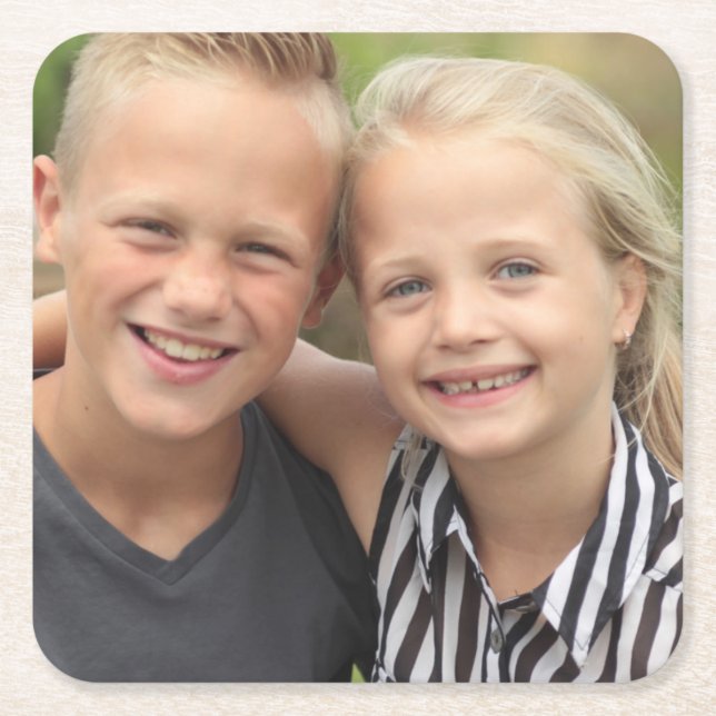 Porta-copo De Papel Quadrado Crie sua própria foto (Frente)