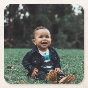 Porta-copo De Papel Quadrado Crie sua própria foto