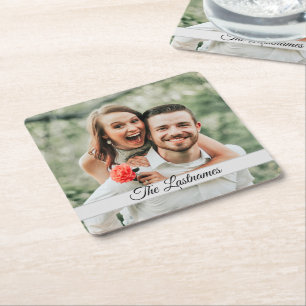 Porta-copo De Papel Quadrado Crie sua própria imagem fotográfica