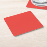 Porta-copo De Papel Quadrado Crie um Fundo Vermelho Marcante com Borda Branca<br><div class="desc">6 Porta-copos Quadrados de Papel Personalizados para Qualquer Evento.</div>