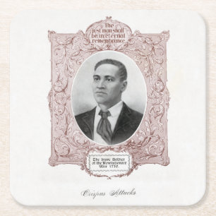 Porta-copo De Papel Quadrado Crispus Attucks: mártir da Revolução Americana