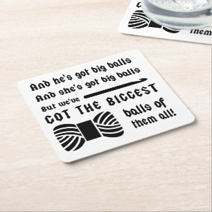 Porta-copo De Papel Quadrado Crochet - Grandes Bolas de Artesanatos de Fios