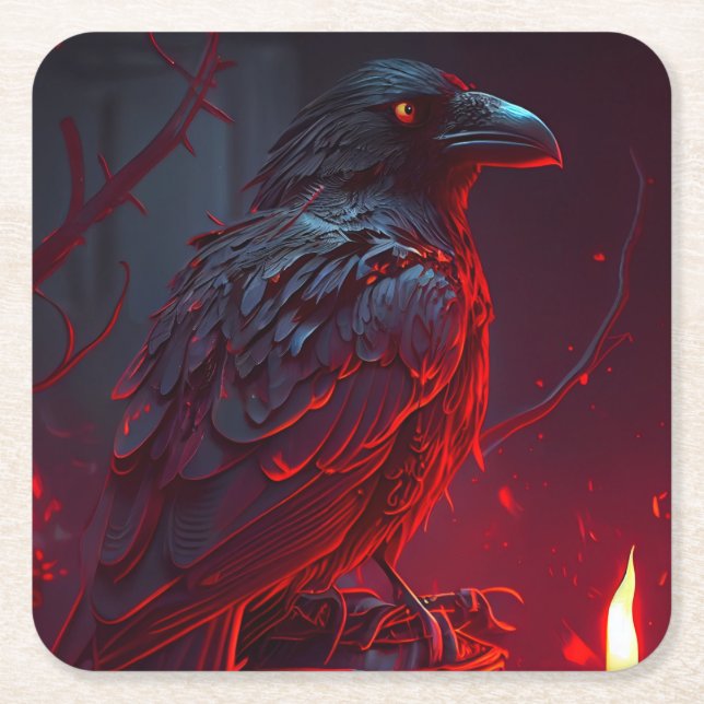 Porta-copo De Papel Quadrado Crow (Frente)