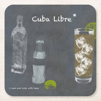 Porta-copo De Papel Quadrado Cuba Libre