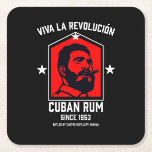 Porta-copo De Papel Quadrado Cuba Libre Drinkers Porta copos da Revolução