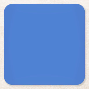 Porta-copo De Papel Quadrado Customizável azul da safira moderna