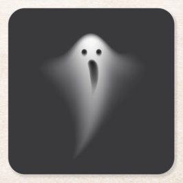 Porta-copo De Papel Quadrado Cute Black Ghost