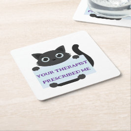 Porta-copo De Papel Quadrado Cute Cat