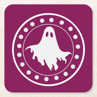 Porta-copo De Papel Quadrado Cute Halloween Fantasmagórico Fantasma Laranja & B