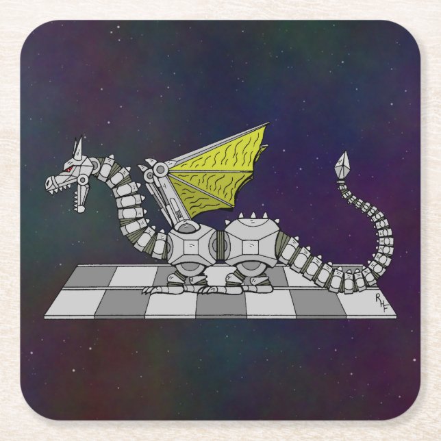 Porta-copo De Papel Quadrado Cyberdragon (Frente)