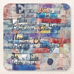 Porta-copo De Papel Quadrado Da canção das músicas, Klee