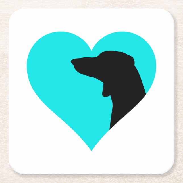 Porta-copo De Papel Quadrado Dachshund (Frente)