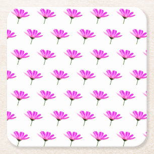 Porta-copo De Papel Quadrado Daisy Rosa