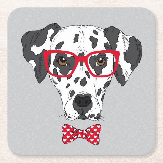 Porta-copo De Papel Quadrado Dalmatian elegante (Frente)