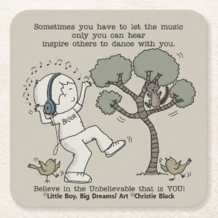 Porta-copo De Papel Quadrado Dança