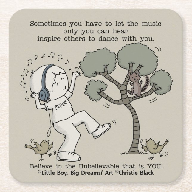 Porta-copo De Papel Quadrado Dança (Frente)