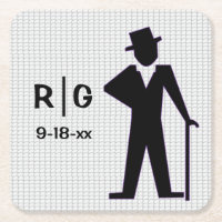 Dançante Silhouette Top Hat & Cane Personalizado