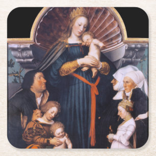Porta-copo De Papel Quadrado Darmstadt Madonna, Holbein, o Younger
