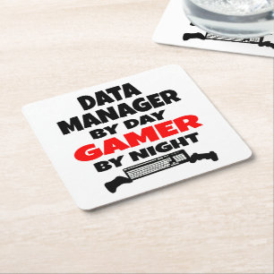 Porta-copo De Papel Quadrado Data Manager por Day Gamer por Noite