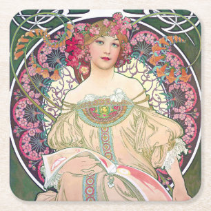 Porta-copo De Papel Quadrado Daydrey (Primavera), Mucha