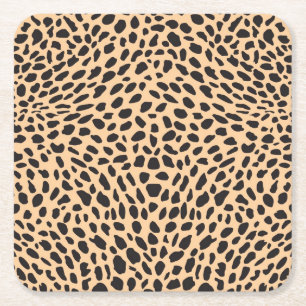 Porta-copo De Papel Quadrado Decoração da chita da pele