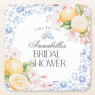 Porta-copo De Papel Quadrado Decoração de Chá de Noiva em estilo Chinoiserie co