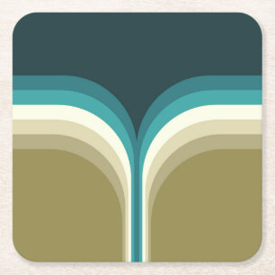 Porta-copo De Papel Quadrado decoração em arco duplo estilo retrô