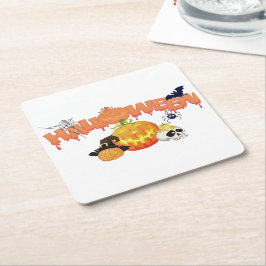 Porta-copo De Papel Quadrado Decorações de Halloween Fofas