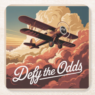 Porta-copo De Papel Quadrado Defy The Odds