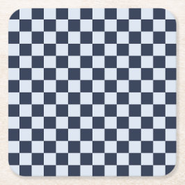 Porta-copo De Papel Quadrado Denim rinse checkerboard pattern