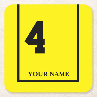 Porta-copo De Papel Quadrado Derby Horse Race Yellow 4 Personalizado