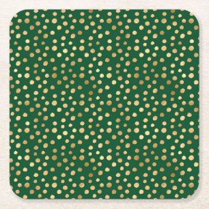 Porta-copo De Papel Quadrado Desenho da Série Safari Esmeralda e Ouro 11