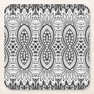 Porta-copo De Papel Quadrado Desenho tribal inspirado