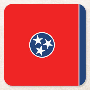 Porta-copo De Papel Quadrado Design da bandeira do estado de Tennessee