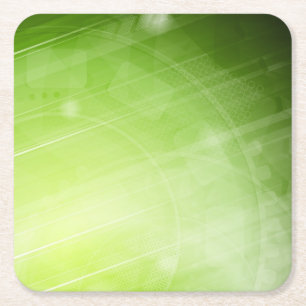 Porta-copo De Papel Quadrado Design da luz verde no estilo da olá!-tecnologia