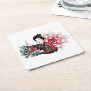 Porta-copo De Papel Quadrado Design da Série Okinawa 36  