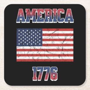 Porta-copo De Papel Quadrado design de 4 de julho