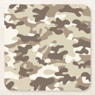 Porta-copo De Papel Quadrado Design de Brown Camo