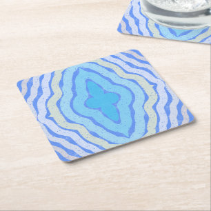 Porta-copo De Papel Quadrado Design de Chique de Cores Complementares de Cornfl