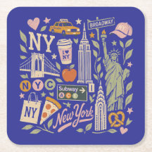 design de colagem retrô ny