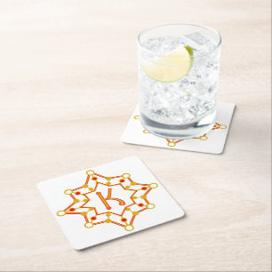 Porta-copo De Papel Quadrado Design Personalizado do século de Médio retrô