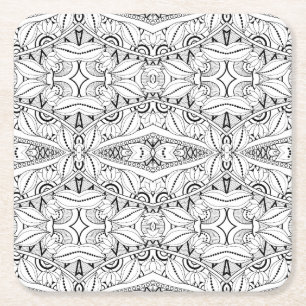 Porta-copo De Papel Quadrado Design tribal inspirado